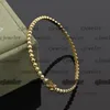 charm bracelets VC letter fine version of round bead bracelet 18K gold 925 silver original packaging four-leaf clover bangles for mens womens bijoux cjewelers