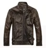 Men's Jackets Motorcycle PU Leather Jacket Bomber Fashion Men Denim JacketMen's