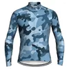 Giacche da corsa Camo Jersey da uomo Bike Sport maniche lunghe Cylcing Jacket MTB Road Bicycle Top Wear Mountain Bib Abbigliamento da motocross all'aperto