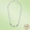 Kedjor 925 Sterling Silver Chain Halsband för kvinnor att bära båge med mig Series Charms Fashion Jewelrychains