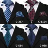 Halsband C534 Hitie Fashion Blue Green Gradient Mens Ties Neck Ties Geometric Jacquard Silk Ties for Men Suits 85cm Soft Corbatas