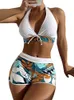 Kvinnors badkläder Hög midja Sexig baddräkt Kvinnor Sommarbaddräkt Bikini Set Plus Size Swimewear Women Beach Swimming Suit 230225