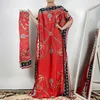 Etniska kläder som säljer mode klassiska afrikanska kläder dashiki mantel siden tyg kvinnors 2-stycke tryckt lös klänning ms222 230224