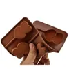 3D Doppio Cuore Lecca-lecca Cioccolato Biscotti in silicone Stampo Dessert Strumento per decorare torte fai da te Stampo per gelatina Strumenti per la cottura della cucina di casa SN5147