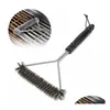 Car DVR Other Bakearware Barbecue Grill BBQ Brush Tool Tool Associory Bristles Stains Steel Felerchortles Nonctick Cleaning Brushes Drop Droviour Home DHI8L