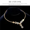 Necklace Earrings Set SHUANGR Jewelry For Women Gold Color Beads Collar Fine Rings Sets Party Costume Latest Fashion Trendy