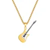 Pendant Necklaces Musical Guitar Necklace Length 50mm Street Fashion Meaningful Gift For Guitarist Bassist