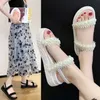 Sandaler kvinnors kil sommar fairy stil plattform romersk skor strand