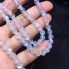 Strand 6mm Orijinal Doğal Mavi Hafif Aytaşı Kristal Yuvarlak Boncuk Bilezik Damağı