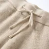 Calça de duas peças de duas peças calças de lã feminino conjunto de lady lady colar de peles real mola mola outono js3907ab 230225