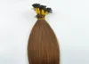 4 dunkelbraune brasilianische glatte Haarverlängerung mit U-Spitze, 100 g, 100 s, vorgebundene Haarverlängerungen 8809890