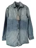 Kvinnors jackor Paris Autumn New Version Simple Gradient Casual Denim Shirt Coat Loose Top Women