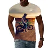 Męskie koszulki Jumeast Summer Cool Motocross Graphic for Men Fashion Casual Motorcycle 3D Printed Trending 2023 T-shirty krótkie rękawy