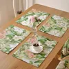 Table Mats Pads Coton Imprimé Floral Napperons Printemps Décorations Saisonnières Rustique Lavable Ensemble De 4 Pour Tables À Manger 221675HTRMats