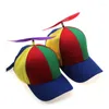 Ball Caps Fashion Colorful Bamboo Dragonfly Patchwork Baseball Cap Adult Kid Helicopter Propeller Funny Cotton Parent-child Snapback Hats