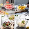 Bowls Bowl Salad Fruit Serving Acrylic Clear Noodle Cereal Dessert Large Transparent Decorative Candy Mixing Plate Snack Crystal