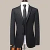 Ternos masculinos Blazers (calças blazer) 2023 Tamanho personalizado Groomsmen Groom Black Tuxedos Shawl Lapeel Men Wedding Prom Blazer com calça