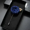 Broschen Romantische Frauen Band Hals Revers Pin Brosche Einstecktuch Männer Hochzeit Party Legierung Rose Blume Uniform Corsage Zubehör