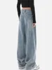 Damesjeans Winter Y2K Fashion Women Harajuku Jeans Wide Leg Punk Losse Casual Denim Cargo Pants Baggy Streetwear Lange broek 230225