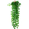 Decorative Flowers Simulation Of Green Orchids Hanging Wall Decorations Rattan False Lily The Valley Begonia Greenery Fake Artificial Plants