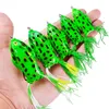 Esche esche 15pcset Frog Soft Tube Bait Pesca in plastica con ganci Topwater Ray Occhi artificiali 3D Set 230225