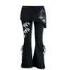 Women's Pants s Gothic Punk Skinny Irregular Skrit Flare Trouser Print Floral Cotton Slim Bandage Long Plus Size 230225