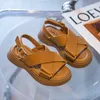 Sandals Children Fashion Sandals Buckle Cross Band Three Colors Open Toe Girl's Summer Shoes 2636 Thick Bottom Allmatch Kids Shoes Z0225