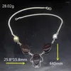 Pendant Necklaces Hermosa Jewelry Adorable Tigers Eye Biwa Pearl Silver Color Women Ladies Gifts Necklace Chain 44cm 20233404