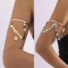 Pulseira punk para mulheres meninas bracelete ajustável borra braçadeira de braçadeira minimalista de manguito superior