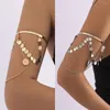 Bangle Punk Armlet dla kobiet dziewczęta Regulowana bransoletka ramię frężnica Minimalistyczna górna mankiet