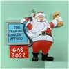 автомобиль DVR Рождественские украшения газ 2022 Санта -Клаус украшения