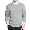 Männer T-Shirts 5XL Männer Pullover Pullover Frühling Baumwolle Oansatz Solide Pullover Jumper Herbst Männliche Strickwaren Mann Große Plus Größe Einfache typ 230225