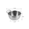 Bowls 21/23/25cm Stainless Steel With Handle Salad Mixing Cooking Ramen Noodles Tableware Dinnerware Kitchen Utensils