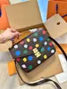 L 23SS X Yayoi Kusama Multicolor Totes Dot Shoulder Bags Series Side Trunk Box POCHETTE Totes S-Lock Jacquard Monograms Bucket Onthego Speedys 25 BAG Long Zip Wallet