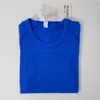 Lu-088 Женская футболка для женщин-йога Женская футболка с высокой упругим дышащим топ