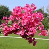 Decorative Flowers 100CM Silk Bougainvillea Glabra Artificial Fake Cherry Blossoms Flower Arranging Home Decor Christmas Wedding Decoration