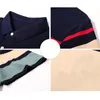 Polos pour hommes Mode Hommes Été Polos rayés à manches courtes Bouton Tricot Revers Pull Business Casual Hommes Lâche Vêtements Top 230225