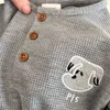 T-Shirts Baby Langarmshirt Weiche Baumwolle Kinder ee Für Mädchen ops Jungen Hund Stickerei Shirts Kinder Pullover 1 7 Jahr 230224