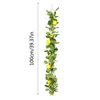 Dekoratif nesneler figürinler yapay limon asılı rattan sahte çelenk yeşil yapraklar sarı çiçekler ön kapı mutfak açık dekor 230224