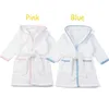 Pajamas 100 Cotton White Terry Towelling Bathrobes With Drawstring Unisex Children Girls Sleepwear Boys Bathroon Sets 230224