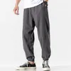 Men's Pants Men Cotton Linen Pants Summer New Casual Trousers Harajuku Style Solid Color Loose Jogging Pant Anklelength Tide Men Sweatpants Z0225