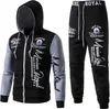 Męskie dresy męskie Hiphop Dance Dance Jogger Casual Tracksuit Zestaw długi rękawy Fullzip bieganie do joggingu Atletyczne garnitury Suits Men Ubranie Z0224