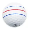 Golf Balls 12 Pcs 3 Color Lines Aim Super Long Distance 3PieceLayer Ball For Professional Competition Game Brand 230225