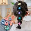 Accessoires pour cheveux Ensemble de cravates pour filles en bas âge, bandes extensibles douces, porte-queue de cheval de dessin animé pour fins et épais