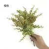 Decorative Flowers 6 Forks Artificial Plants Eucalyptus Grass Plastic Green Leaves Fake Flower Plant Wedding Home Table Decors