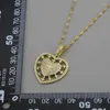 Kolye Kolye INS 18K Altın Kaplama Zirkon Tasarım ile Su Geçirmez Pirinç Aşk Çapraz Kolye Moda Mücevher Hediye