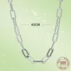 Kedjor 925 Sterling Silver Chain Halsband för kvinnor att bära båge med mig Series Charms Fashion Jewelrychains