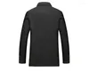 Herrjackor Fashion Plus Autumn / Winter 8XL 6XL Män Fritid med en breasted Trench Coat / Men's Wid Down Collar Long Woolen Jacket