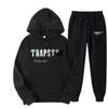 Survêtements pour hommes Trapstar Survêtement Marque Imprimé Hommes Sport Bleu Rose Noir Couleurs Chaudes Deux Pièces Lâche Ensemble À Capuche Pantalon Jogging À Capuche Ensemble Z0224