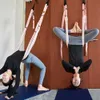 Yoga ränder flexibel gymnastik hängande inversion swing antenn yoga hängmatta bårband bälte hälsa yoga träningstillbehör j230225